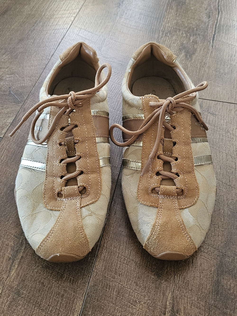 Coach Tan Signature Canvas Sneakers